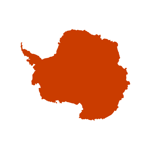 Geographic outline of Antarctica.
