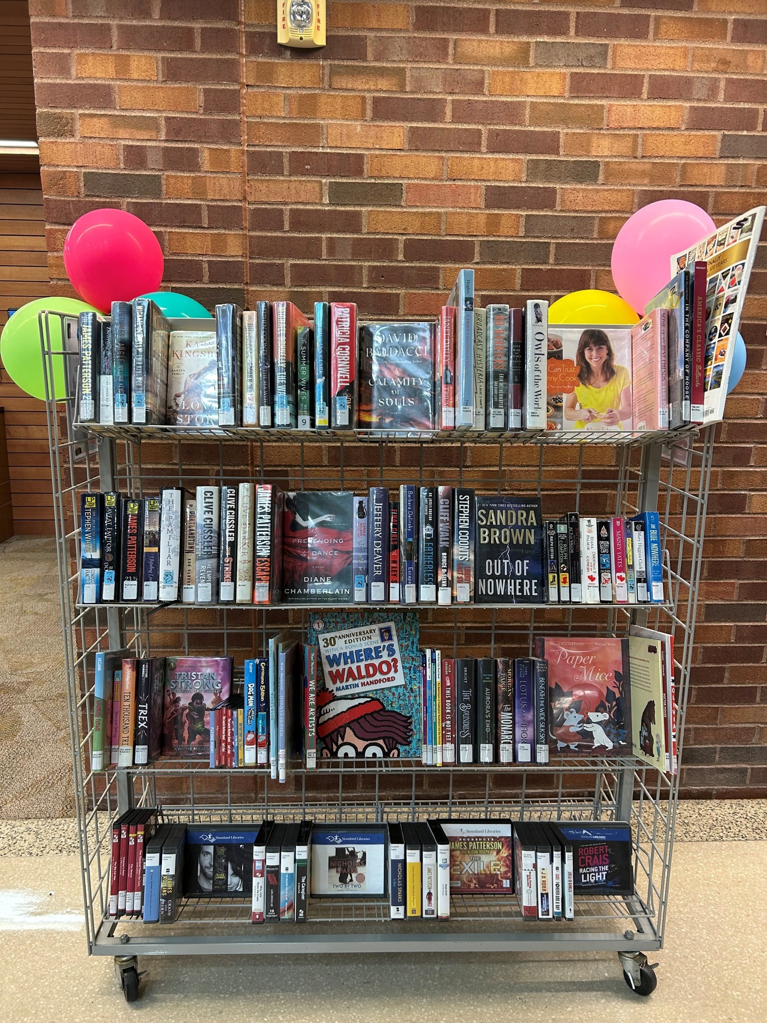 Cart of books for sale