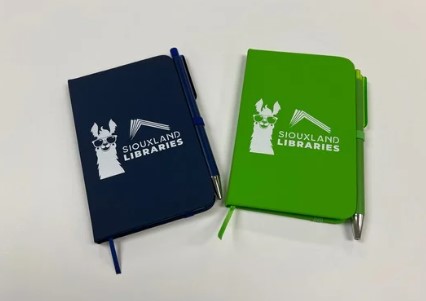 Winter Reading Program Prize: Siouxland Libraries Llama branded notebooks