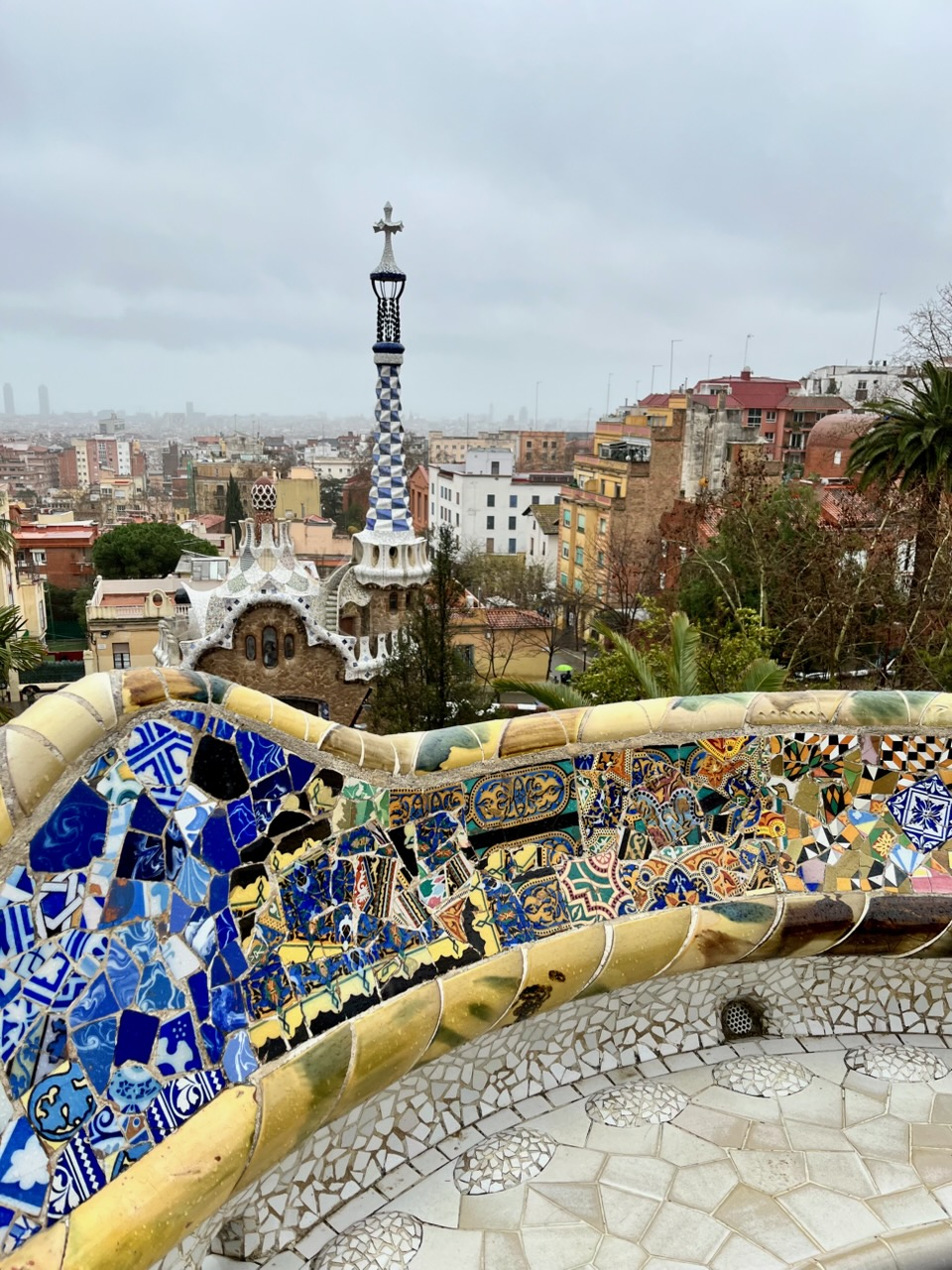 View of Barcelona in Park Güell